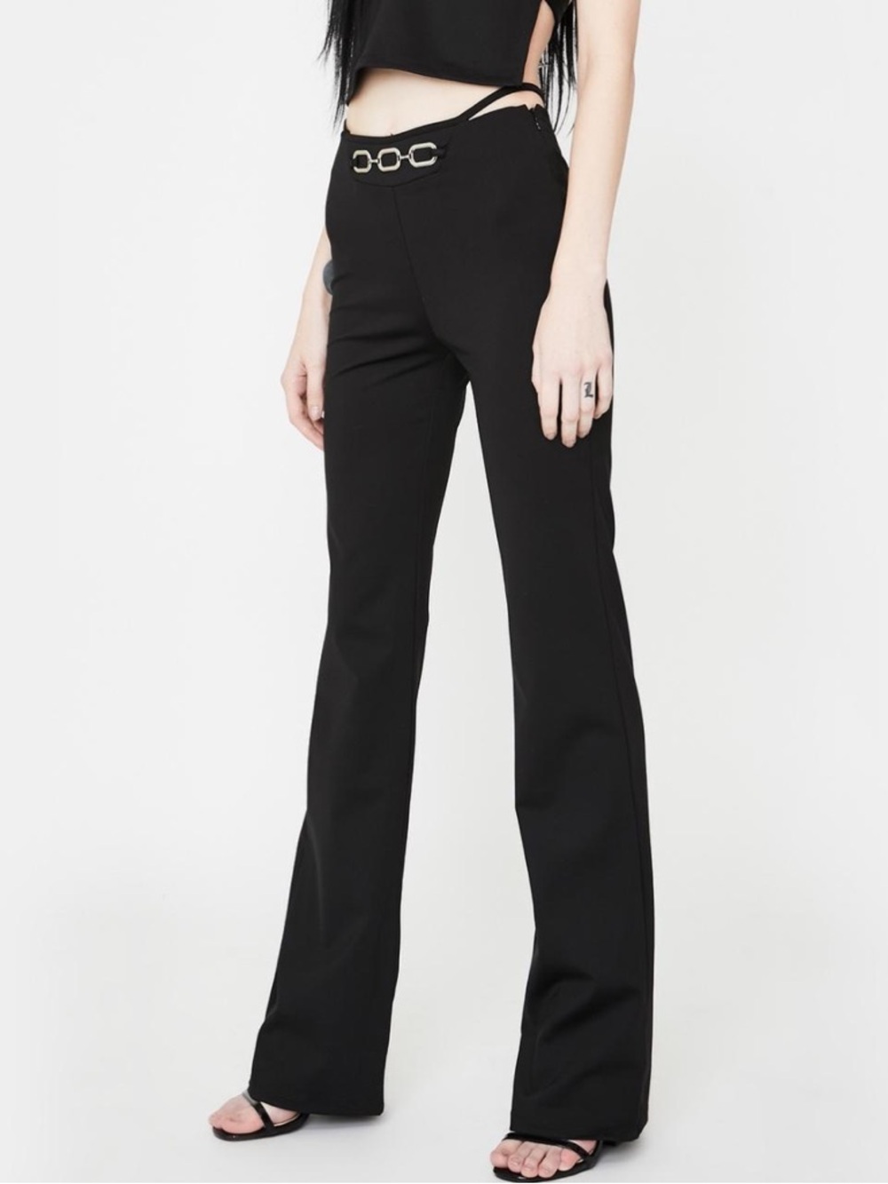 I.AM.GIA SARES BLACK FLARE PANTS